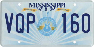 MS license plate VQP160