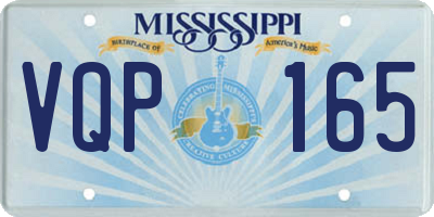 MS license plate VQP165
