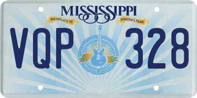 MS license plate VQP328