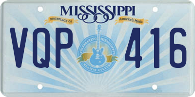 MS license plate VQP416