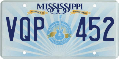 MS license plate VQP452
