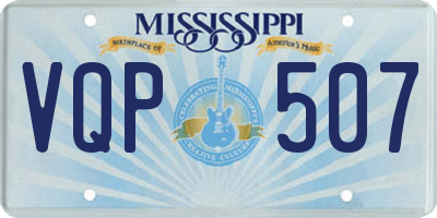 MS license plate VQP507
