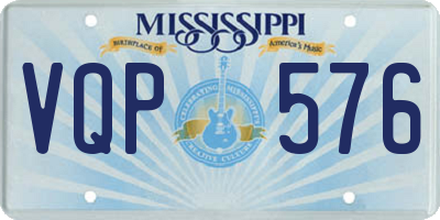 MS license plate VQP576