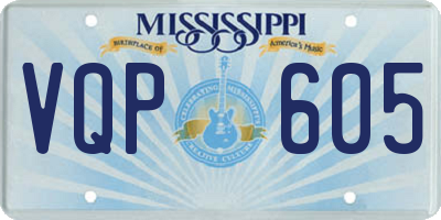 MS license plate VQP605