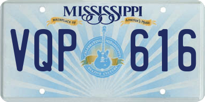 MS license plate VQP616