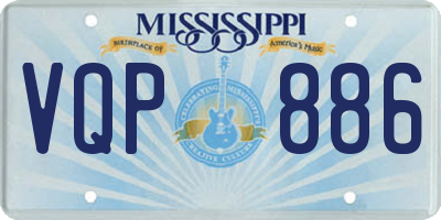 MS license plate VQP886