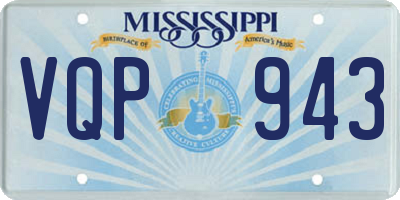 MS license plate VQP943