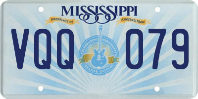 MS license plate VQQ079