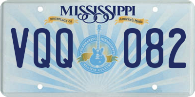 MS license plate VQQ082
