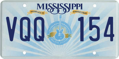 MS license plate VQQ154