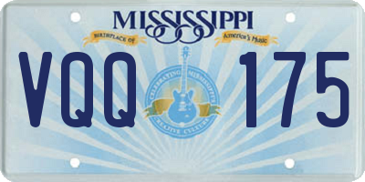 MS license plate VQQ175