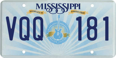 MS license plate VQQ181