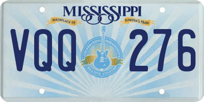MS license plate VQQ276