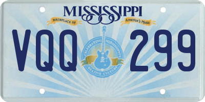 MS license plate VQQ299