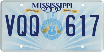 MS license plate VQQ617