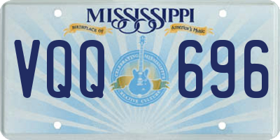 MS license plate VQQ696
