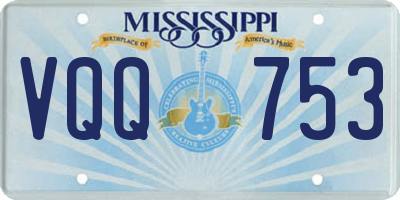 MS license plate VQQ753