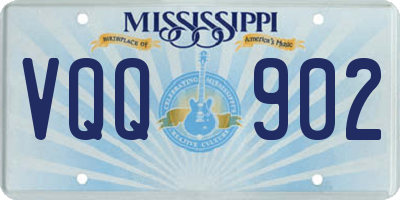 MS license plate VQQ902