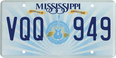 MS license plate VQQ949