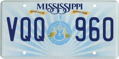 MS license plate VQQ960