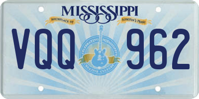MS license plate VQQ962