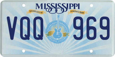 MS license plate VQQ969