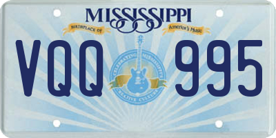 MS license plate VQQ995