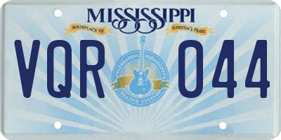 MS license plate VQR044