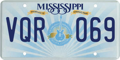 MS license plate VQR069