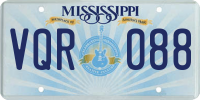 MS license plate VQR088