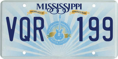MS license plate VQR199