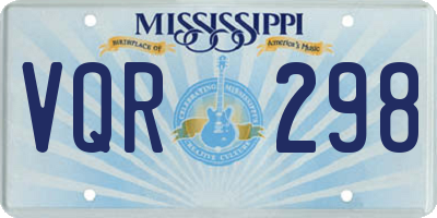 MS license plate VQR298
