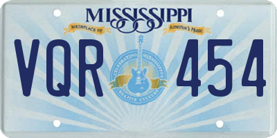 MS license plate VQR454