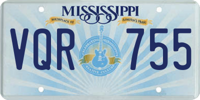 MS license plate VQR755