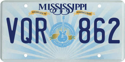 MS license plate VQR862