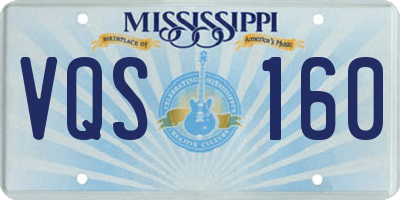 MS license plate VQS160