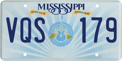 MS license plate VQS179