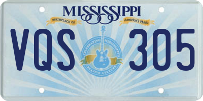 MS license plate VQS305