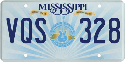 MS license plate VQS328