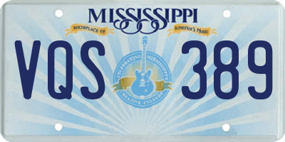 MS license plate VQS389