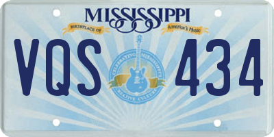 MS license plate VQS434