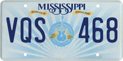 MS license plate VQS468