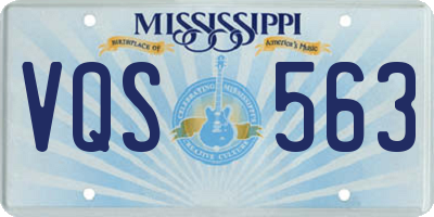MS license plate VQS563