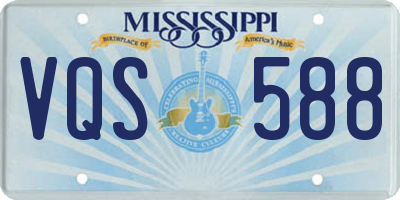 MS license plate VQS588