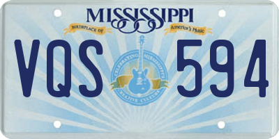 MS license plate VQS594