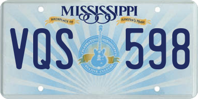 MS license plate VQS598