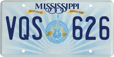 MS license plate VQS626