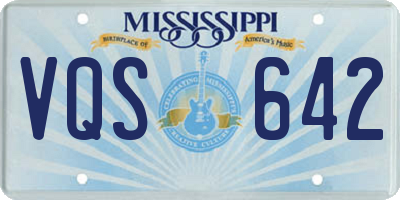 MS license plate VQS642