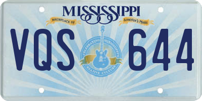MS license plate VQS644