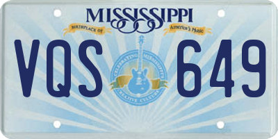MS license plate VQS649